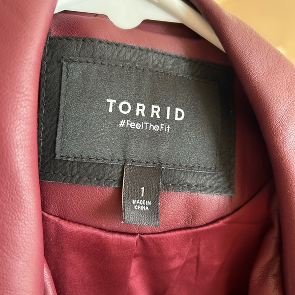 Torrid faux leather moto jacket sz14 - Picture 3 of 8